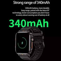 Militar ao ar livre GPS esportes relógio inteligente para homens, 1.95 ", freqüência cardíaca, sangue, oxigênio, chamada Bluetooth, SmartWatches para Android, IOS
