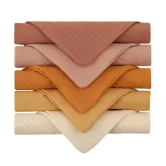 Imagem do Baby's Soft Absorbent Gaze Algodão Toalhas, Face Wipe, Lenço, Banhando Toalhinha de alimentação, 5Pcs