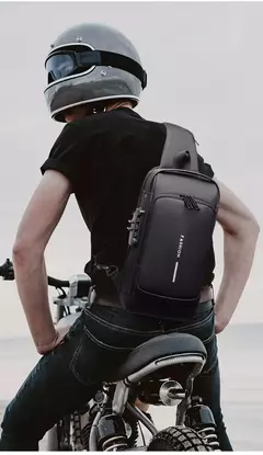 Imagem do Bolsa de Ombro Multifuncional Anti-Roubo USB para Homens, Bolsa Crossbody Masculina, Messenger Pack, Travel Sling Chest Bags, Cross Body Pack