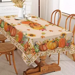 Pumpkin Pattern Retangular Toalha De Mesa, Decoração De Casa, Dia De Ação De Graças, Mesa De Festa, Ao Ar Livre, Outono