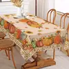 Pumpkin Pattern Retangular Toalha De Mesa, Decoração De Casa, Dia De Ação De Graças, Mesa De Festa, Ao Ar Livre, Outono