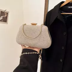 Saco de noite luxuoso para mulheres, alto design, banquete de festa, saco de glitter para senhoras, embreagem do casamento, bolsa de ombro, bolsa de corrente, marca