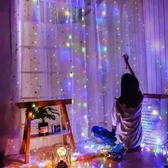 Imagem do LED USB Curtain String Fairy Lights, Guirlanda de Natal, Remoto para Festa, Jardim, Casa, Decoração de Casamento, Ano Novo, 8 Modos, 6 m, 3m, 2025