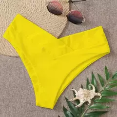 Tanga brasileira de biquíni para mulheres, semi-banho, roupa de praia sexy V cheeky, banho preto para senhoras, natação - comprar online