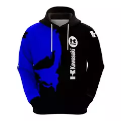 Hoodie Kawasaki Moto GP para homens e mulheres, pulôver esportivo infantil, lazer de rua, impressão 3D, primavera e outono