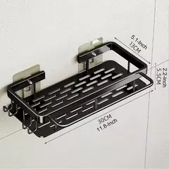 Imagem do Prateleira De Banheiro De Alumínio Montado Na Parede, Sem Broca, Shampoo Bottle Shower Corner Rack, Armazenamento De Vaso Sanitário, Acessórios De Cozinha