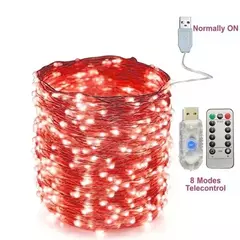 Imagem do USB LED String Light, Lâmpadas, Guirlandas de fadas, Lâmpadas, Controle remoto, 8 modos, Casamento, Natal, Feriado, Decoração, 5m, 10m, 20 m, 30m