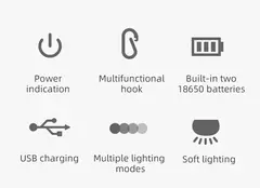 Imagem do LV10 recarregável Camping Lanterna, 230 horas Lanterna com ímã, luminária, luz de emergência portátil, Tent Fishing