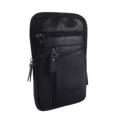 Bolsa de cintura de couro masculina, cinto para celular para pequenas empresas, esporte ao ar livre, um ombro, andar, vestindo na internet