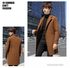 Casacos de inverno slim fit masculinos, casacos de inverno, casual negócios, casacos longos, marca - loja online