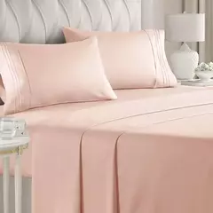 Battilo-Cama de casal Set Sheets, folha plana com Pillowscaso, Luxo Cooling, King and Queen, cama de tamanho completo, 4 PCs - Wolf Magazine
