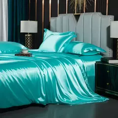 Monocromático Rayon Satin Conjunto de cama, luxo Duvet Cover Kit, Twin Queen e King Size, Home Textile, 3PCs, 4PCs na internet