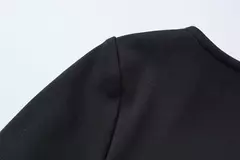 Talenza-Mini vestido de babado preto de cintura alta para mulheres, pulôver sexy slim, manga longa, saia curta, outono, vestido de festa bodycon - comprar online