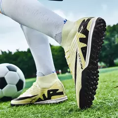 Sapatos de futebol masculino de sola FG, sapatos de gramado ao ar livre, grampos longos especiais, botas esportivas de equipe superior alta, resistência ao desgaste, tamanho 36-45 na internet