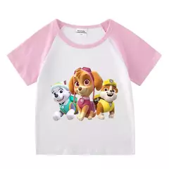 Boys Paw Patrol T-shirt manga curta Top e Shorts Set, bebê meninos roupas, roupas dos desenhos animados, terno verão, novo conjunto infantil, 2022, 2pcs na internet