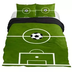 Single-Sided Green Football Field Impresso Consolador, conjuntos de cama, colchas confortáveis, edredão, cama king size, presente, 3pcs