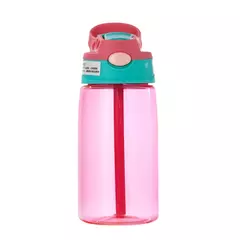 Bebê criativo dos desenhos animados alimentando copos com canudos, garrafas de água infantis, copos portáteis ao ar livre, à prova de vazamento, 480ml