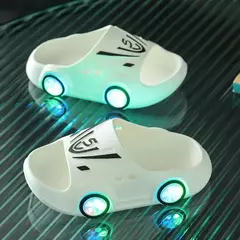 Sapatos de carro antiderrapante para crianças, sapatos de praia macios, chinelo LED ao ar livre, chinelos luminosos infantis, moda de meninos e meninas - loja online
