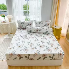 Lençol equipado 100% poliéster com elástico para colchão, lençol com quatro cantos, sem fronhas, novo produto, 1 conjunto - loja online