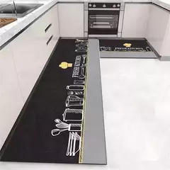 Tapete de cozinha antiderrapante lavável macio, Tapete longo de cabeceira, Tapete do corredor, Capacho de entrada do banheiro, Quarto, Sala de estar - loja online