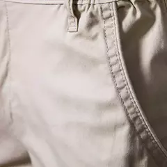 Calça curta de cintura elástica masculina, 100% algodão, monocromática, casual, de negócios, social, alta qualidade, nova, verão 2022 - loja online