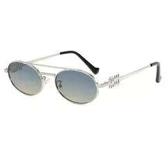 Double Beam Retro Sunglasses para homens e mulheres, Y2k Punk Oval Sun Glasses, Ladies Alloy Legs Eyewear, UV400, Nova Moda, 2022