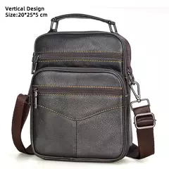 Imagem do Sacos de couro genuíno para homens, bolsa crossbody masculina, mini pad, bolsa de ombro para menino, marca de luxo, moda quente