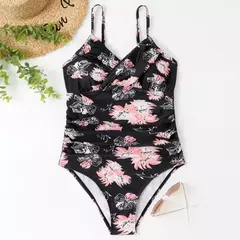 OIINAA-maiô feminino de peça única, maiô sexy sólido plissado, bodysuit estampado leopardo, conjunto de biquíni, moda verão, moda praia nova na internet