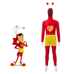 Adulto homem el chapulin colorado cosplay traje roupas chapulin colorado macacão vermelho com chapéu conjunto trajes de halloween - comprar online