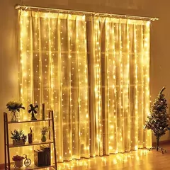 LED Curtain String Light para decoração de casa, feericamente guirlanda, usb remoto, férias, quarto, natal, ano novo, festa de casamento, 8 modos na internet