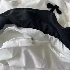 Conjunto de cama estilo princesa coreano para meninas, capa de edredão kawaii, arco preto, lençol macio para a pele, saia de cama, fronhas - comprar online
