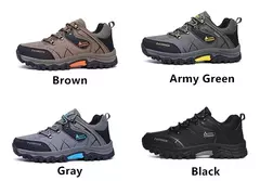 Ténis de couro respirável masculino, sapatos casuais, sapatos de caminhada confortáveis, antiderrapantes, exterior, caminhada, moda, novo - loja online