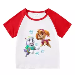 Imagem do Boys Paw Patrol T-shirt manga curta Top e Shorts Set, bebê meninos roupas, roupas dos desenhos animados, terno verão, novo conjunto infantil, 2022, 2pcs