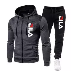 Fatos de treino e moletom de 2 peças masculinos, moletom com capuz com zíper, calça casual fitness, roupas esportivas para jogging, estampa inverno, 2022 na internet