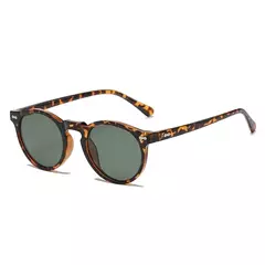 Óculos de sol retrô redondo para homens e mulheres, pequenos óculos polarizados masculinos e femininos, tons vintage literários, óculos para dirigir na moda na internet