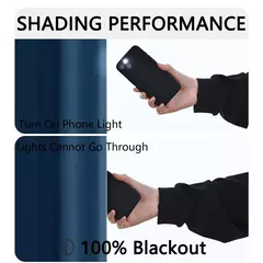 Cortinas monocromáticas blackout, sombreamento completo e proteção solar, quarto e sala de estar, 100% blackout, 1pc na internet