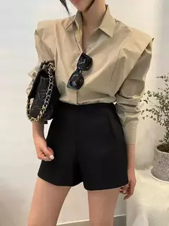 Blusas soltas de mangas compridas femininas, camisa chique, tops elegantes de rua, blusas de escritório OL, novas, outono, 2023 - loja online