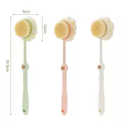 Imagem do Dois Lados Chuveiro Corpo Silicone Escova, Punho Longo, Banho Wash, Massagem De Banho, Esfoliante De Volta Do Corpo, Suprimentos De Banho