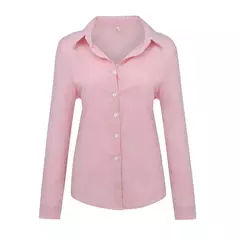 Blusas vintage grandes para mulheres, camisas soltas casuais para jovens, tops femininos monocromáticos, moda elegante, outono, 2024