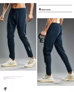 Verão Elastic Men Running Sport Pants Jogging Sweatpants Casual Outdoor Training Gym Fitness Calças na internet