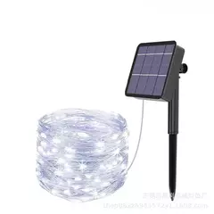 Impermeável cobre fio LED String Lights, Solar Power Lamp, jardim ao ar livre, casamento, festa de Natal, guirlanda, fada, 100 - Wolf Magazine