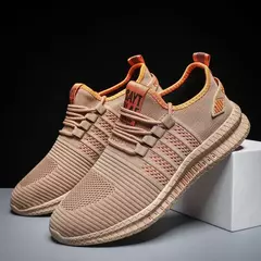 Hucdml tênis de tamanho grande para homens, leve, respirável, corrida, caminhada, calçados masculinos, sola macia, com cadarço, scarpe uomo