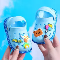 Imagem do Sandálias de sola macia para crianças, antiderrapante, respirável, bonito, com design de coelho, para praia coberta, com desenhos animados, para menino e menina
