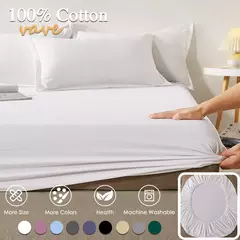100% algodão cabido folha com faixas elásticas antiderrapante ajustável colchão cobre para único cama king queen duplo, 140/160/200cm - comprar online