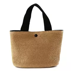 Fsafashion-bolsa de tecido palha para mulheres, bolsa casual para férias, bolsas com alça superior, bolsas de ombro retrô artesanais, moda feminina, 2024 - Wolf Magazine