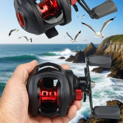 Carretel leve 7.2:1 relação de engrenagem roda de pesca de metal carretel de arremesso 8kg arrasto máximo de água salgada carretel de pesca de alta velocidade