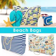 Saco de praia impermeável de tamanho grande para mulheres, bolsa de ombro para - comprar online