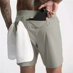 Shorts Jogger Quick Dry masculino, calças curtas para musculação, com bolso com zíper, ginástica fitness, verão 2022 na internet
