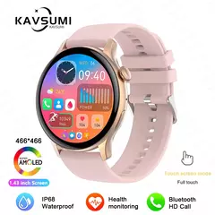 Smartwatch NFC para Mulheres, Smartwatch com Tela HD, Frequência Cardíaca, Rastreamento GPS, Chamadas por Voz, Huawei, Xiaomi, Novo, Senhoras, 466x466, 2022 na internet