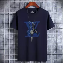 Imagem do Camiseta retrô casual masculina, manga curta, algodão vintage, tops respiráveis na moda, designer de luxo, alta qualidade, verão, Y2K